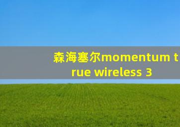 森海塞尔momentum true wireless 3